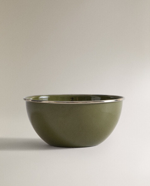 Outdoor enamelled camping bowl