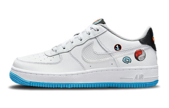 Кеды Nike Air Force 1 Low Бело-синие GS DM8088-100