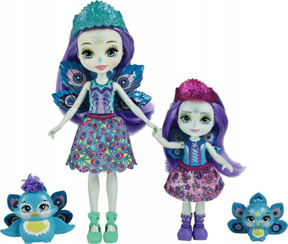 Mattel Lalki Enchantimals Patter i Piera Peacock Lalki siostry