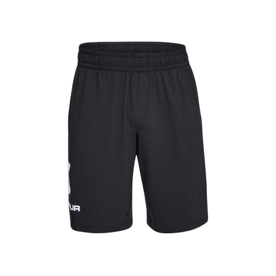 Мужские шорты спортивные черные для бега Under Armour Sportstyle Cotton Graphic Short