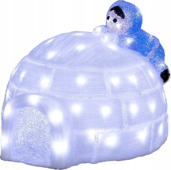 Dekoracja świąteczna Fééric Lights and Christmas Ozdoba świetlna zewnętrzna, igloo z akrylu, 70 LED