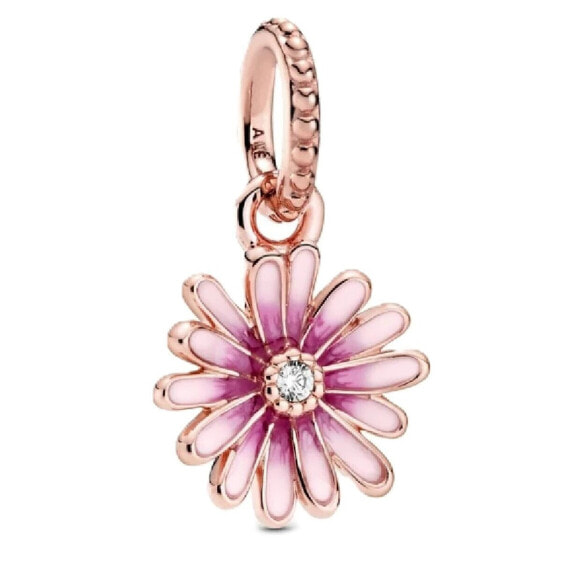 Woman's charm link Pandora PINK DAISY FLOWER