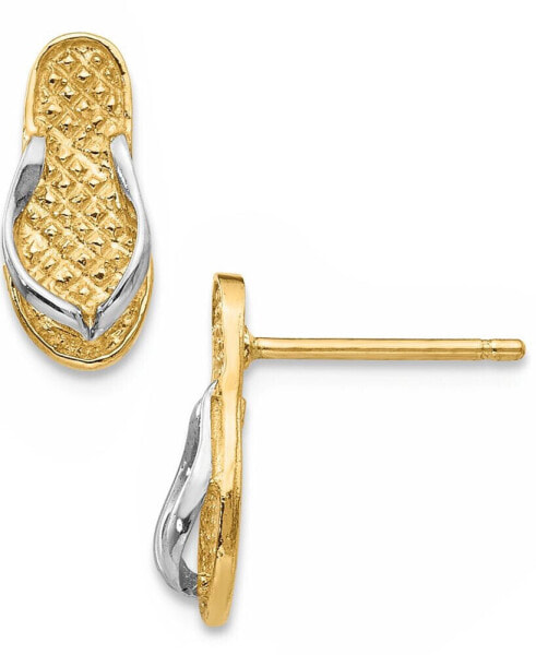 Серьги Macy's Flip Flop  Gold Rhodium