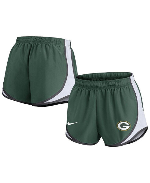 Зеленые спортивные шорты для женщин Nike Green Bay Packers Plus Size Tempo