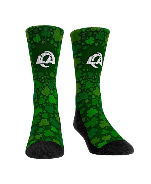 Men's and Women's Socks Los Angeles Rams St. Patty's Day Shamrock Crew Socks