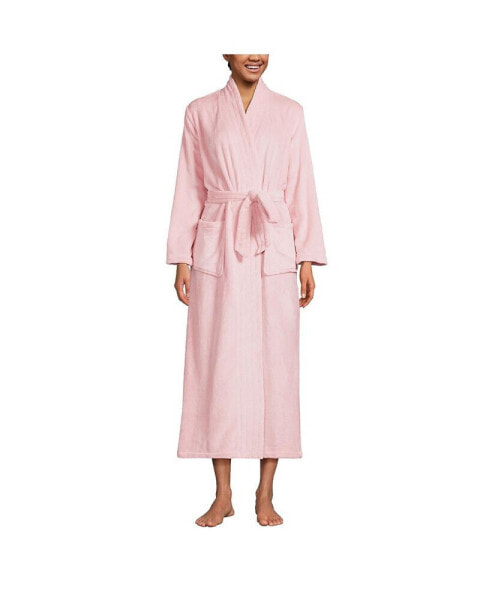 Petite Cozy Plush Long Wrap Robe