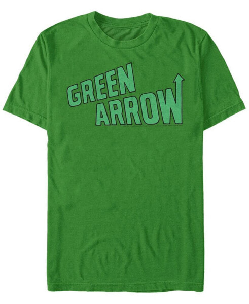 DC Men's Green Arrow Classic Text Logo Short Sleeve T-Shirt