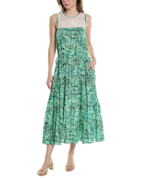 Monte And Lou Elation Lace Yoke Midi Dress Women's