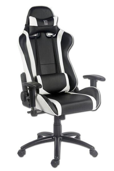 LC-Power LC-GC-2, PC gaming chair, 150 kg, Metal, Plastic, Black, White, Foam, Black, White