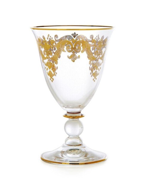 Water Glasses with 24k Gold Artwork - Set of 6