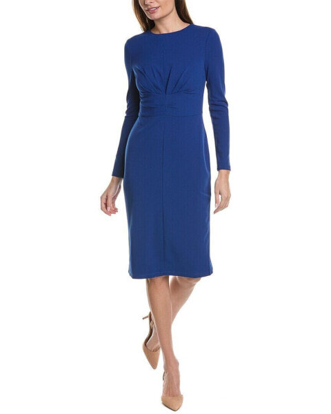 Maggy London Pleated Sheath Dress Women's Blue 2