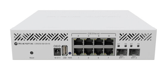 MikroTik Cloud Router Switch CRS310-8G+2S+IN 8x 2.5 Gigabit Ports 2x SFP+