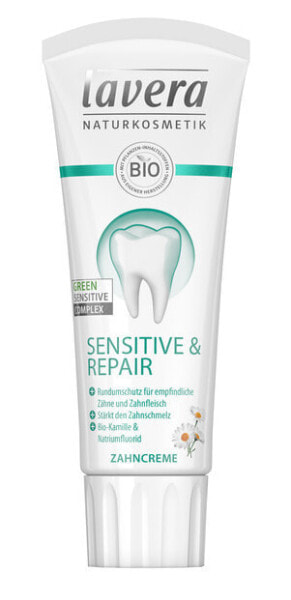 lavera Bio Sensitive & Repair Toothpaste Восстанавливающая ромашковая зубная паста для чувствительных зубов 75 мл
