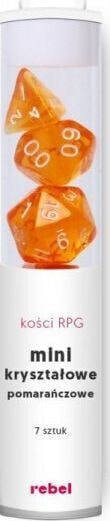 Игры для компаний REBEL Комплект костей RPG - Мини Кристальные - Оранжевые