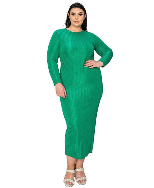 Plus Size Kylo Textured Bodycon Dress