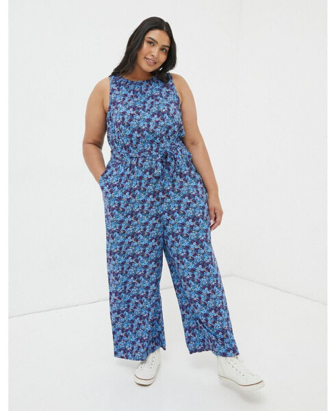 Plus Size Haylie Ink Floral Jumpsuit