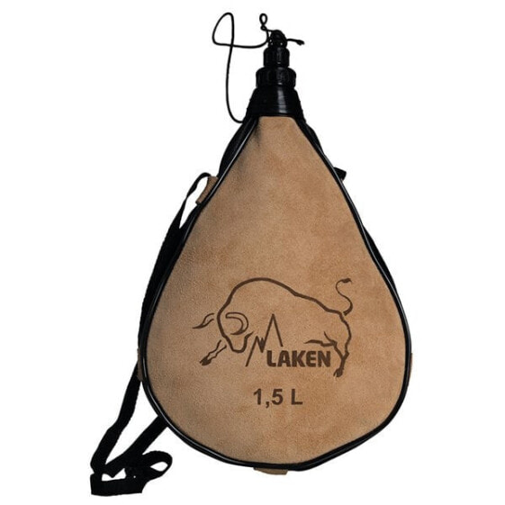 LAKEN Kidney Shape Leather Canteen 1.5L