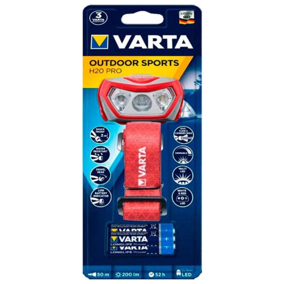 Фонарик для спорта и отдыха VARTA H20 Pro