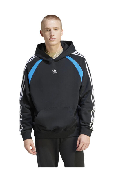 Siyah Erkek Kapüşon Yaka Sweatshirt IW3648-HOODIE