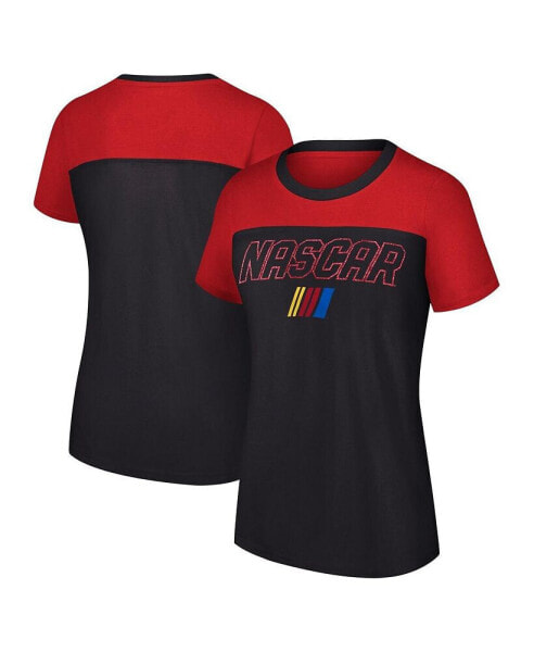 Women's Black NASCAR Merchandise Cheer Color Blocked T-shirt