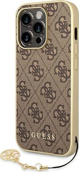 Guess Etui Guess GUHCP14LGF4GBR Apple iPhone 14 Pro brązowy/brown hardcase 4G Charms Collection