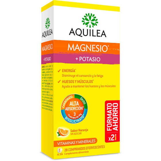 Эффервесцентные таблетки AQUILEA Magnesiu + Potassium 28