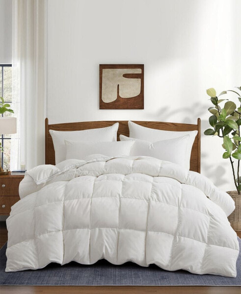 Cozy Medium Warmth Down Feather Fiber Comforter, Full/Queen