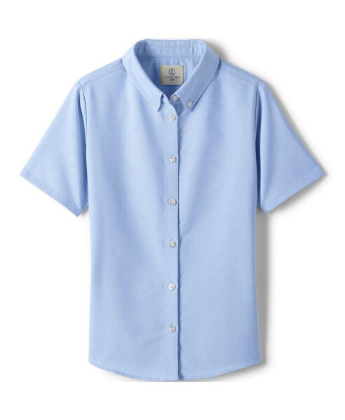 Рубашка Lands' End Short Sleeve Oxford Dress