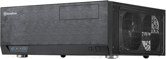 SilverStone SST-GD08B - Grandia HTPC ATX Desktop Gehäuse mit hochleistungsfähigem und geräuscharmen Kühlsystem