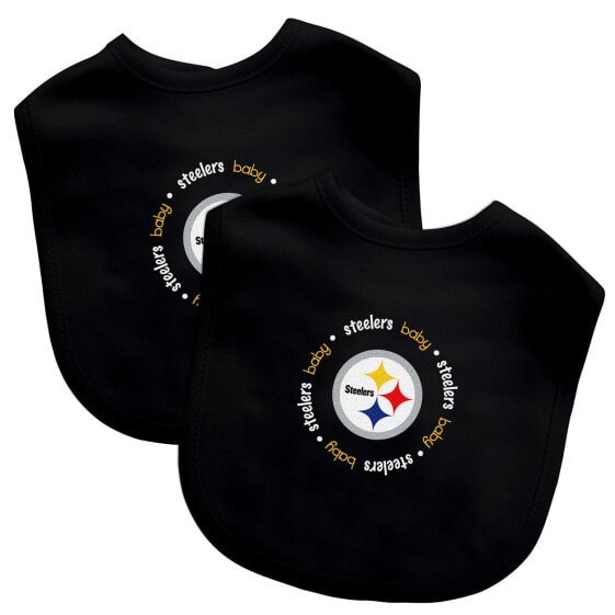 NFL Football Pittsburgh Steelers Baby Infant 2 Pack Bib Team Logo Baby Fanatic