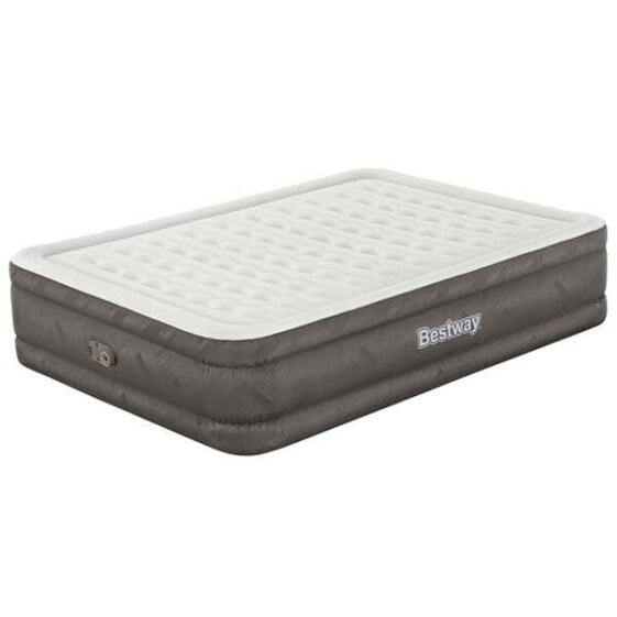 BESTWAY Fortech Tough Guard Twin Wave-Beam Reinforced Built-In Pump Double Air Bed