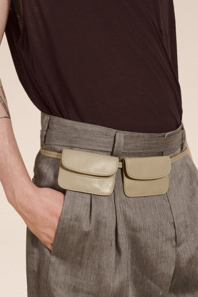 Leather belt with pockets - limited edition