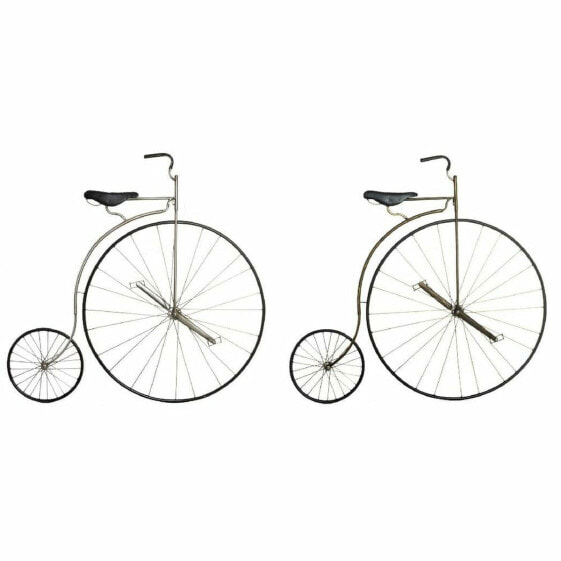 Wall Decoration DKD Home Decor 100 x 95 x 4,5 cm Black Bicycle Vintage (2 Units)