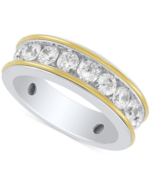 Men's Lab Grown Diamond Band (1-1/2 ct. t.w.) in 10k Gold & White Gold