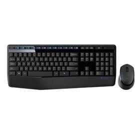 Logitech Wireless Combo MK345 - Full-size (100%) - Wireless - USB - QWERTY - Black - Mouse included