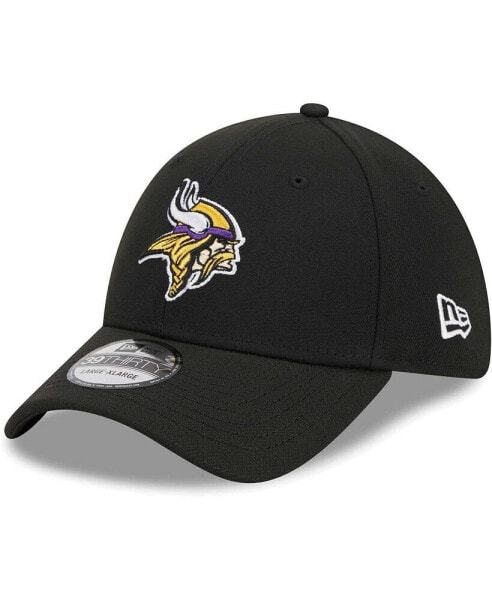 Men's Black Minnesota Vikings Main 39THIRTY Flex Hat