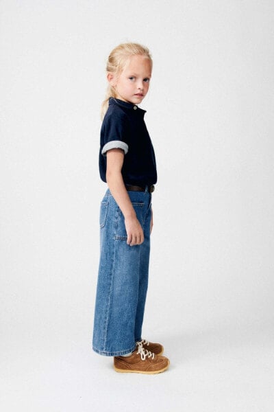 Culotte jeans with pockets