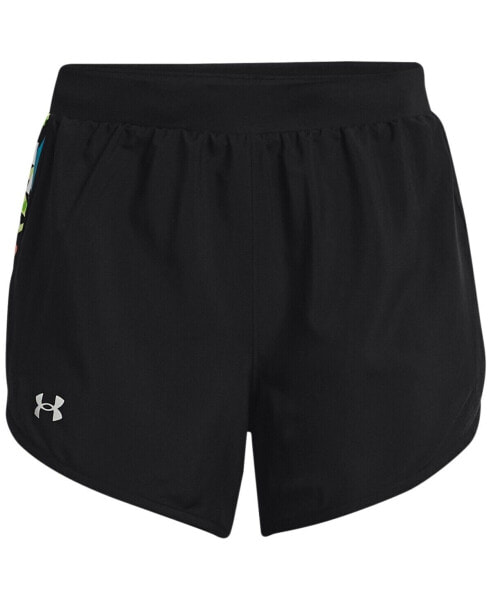 Under Armour 280109 Women's Fly By 2.0 Floral-Print Shorts M