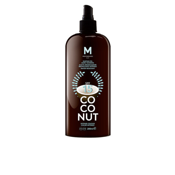 Mediterraneo Sun Coconut SPF15  Кокосовое масло для загара  200 мл