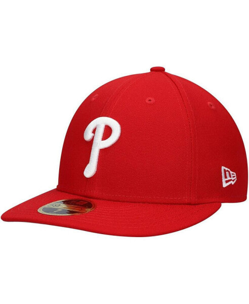 Men's Scarlet Philadelphia Phillies Low Profile 59FIFTY Fitted Hat