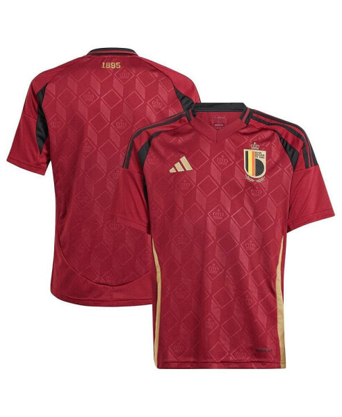 Big Boys and Girls Burgundy Belgium National Team 2024 Home Replica Jersey