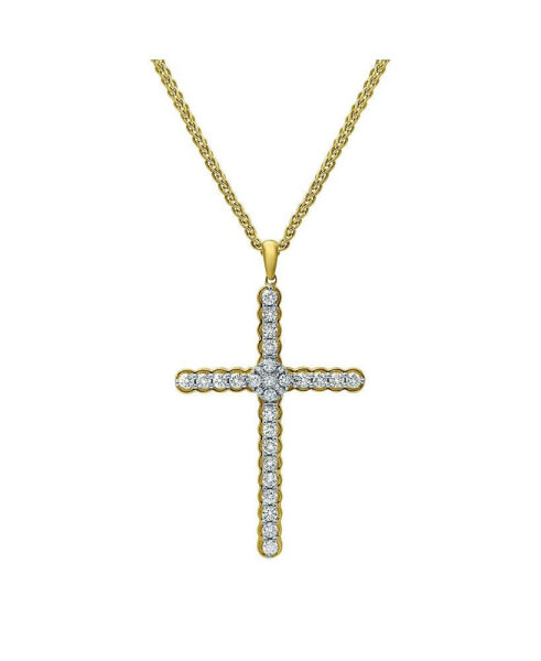 Kings Cross Natural Round Cut Diamond Pendant (1.02 cttw), in 14k Yellow Gold for Women & Men