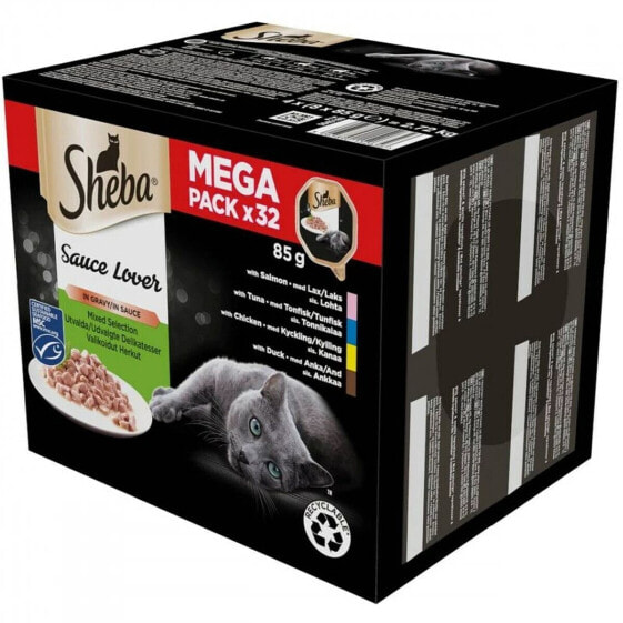 Cat food Sheba Megapack Chicken Salmon Tuna Duck 32 x 85 g