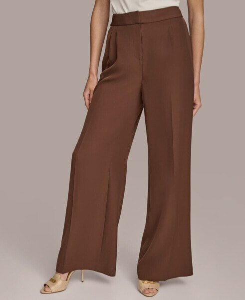 Women's Wide-Leg Pleat-Front Pants