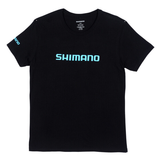 Shimano Short Sleeve Cotton Tee Color - Black Size - SM (ATEERSSSSBK) Fishing