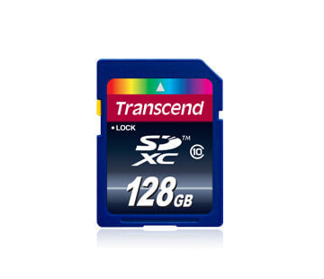 Transcend 128GB SDXC Class 10 - 128 GB - SDXC - Class 10 - Blue