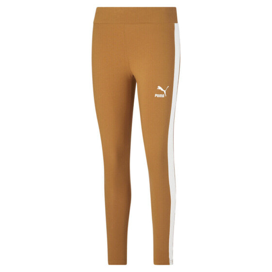 Puma Iconic T7 Leggings Womens Brown Athletic Casual 53185774