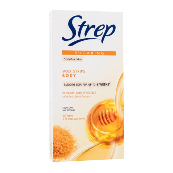 Strep Sugaring Wax Strips Body Delicate And Effective Sensitive Skin 20 St. depilationspräparat für Frauen