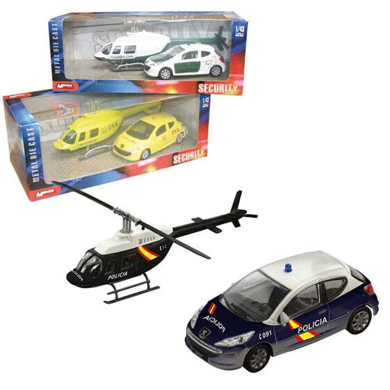 MONDO Car 1/43 Set Spanish Safety Helicopter+Car