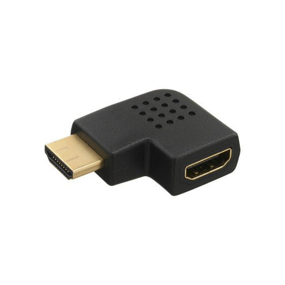 InLine HDMI Adapter male / female side angled right gold plated